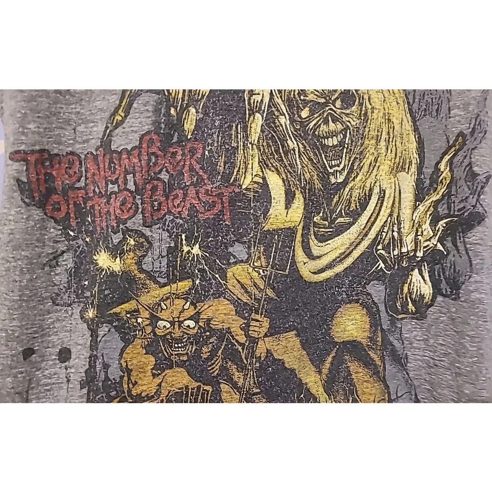 Iron Maiden The Number Of The Beast Album Cover Shirt Size Small USA Fabric - Picture 4 of 7